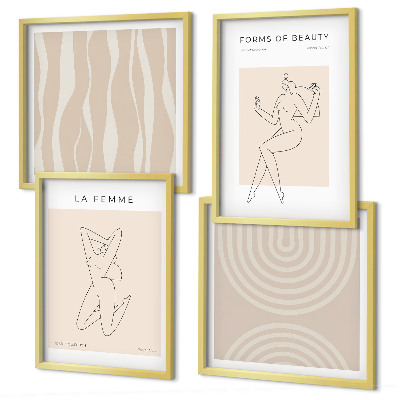 Poliptyk w ramie Kolekcja minimalistycznych form