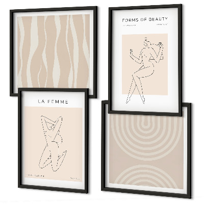 Poliptyk w ramie Kolekcja minimalistycznych form