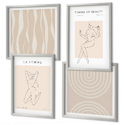 Poliptyk w ramie Kolekcja minimalistycznych form