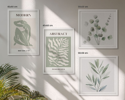 Zestaw obrazów dekoracyjnych Wzornictwo Matisse rośliny boho