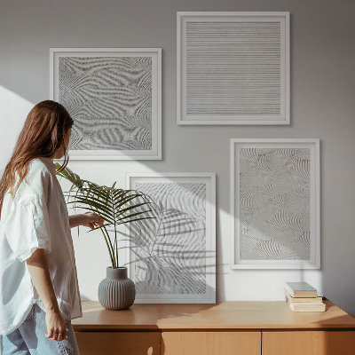 Zestaw obrazów dekoracyjnych Wzory piasku struktury geometryczne
