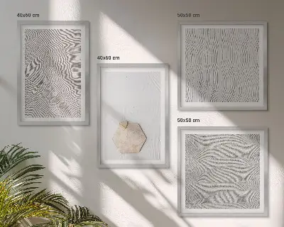Zestaw obrazów dekoracyjnych jasne tekstury piasku w stylu boho