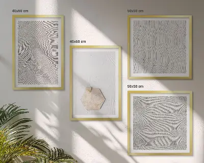 Zestaw obrazów dekoracyjnych jasne tekstury piasku w stylu boho