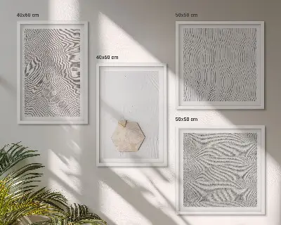 Zestaw obrazów dekoracyjnych jasne tekstury piasku w stylu boho