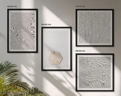 Zestaw obrazów dekoracyjnych jasne tekstury piasku w stylu boho