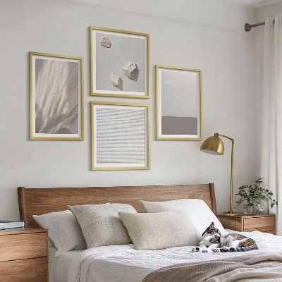 Poliptyk w ramie Delikatne boho tekstury natury