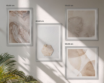 Zestaw 4 obrazów w ramie Design abstrakcja natura inspiracja
