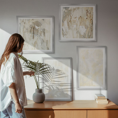 Poliptyk w ramie Jasne tekstury farby design
