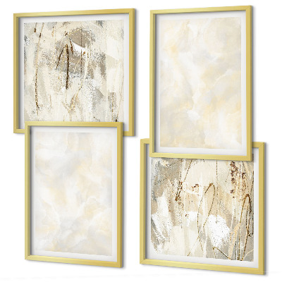 Poliptyk w ramie Jasne tekstury farby design
