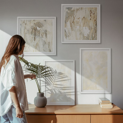 Poliptyk w ramie Jasne tekstury farby design