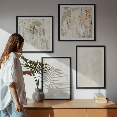 Poliptyk w ramie Jasne tekstury farby design