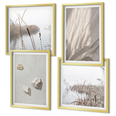 Poliptyk w ramie Zbliżenia struktury styl boho
