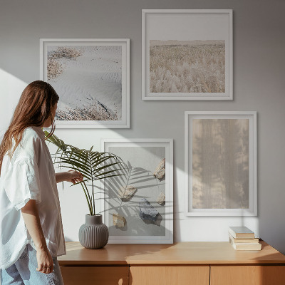 Zestaw obrazów dekoracyjnych Boho naturalne tekstury