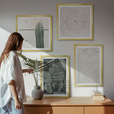 Zestaw 4 obrazów w ramie Letnie tekstury z tropików