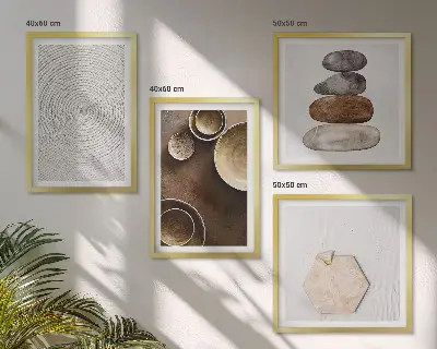 Tekstury w nowoczesnej sztuce poliptyk w ramie