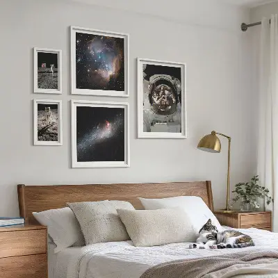 Galeria obrazów na ścianę z motywem lądowania astronautów na Księżycu