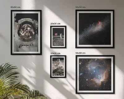 Galeria obrazów na ścianę z motywem lądowania astronautów na Księżycu