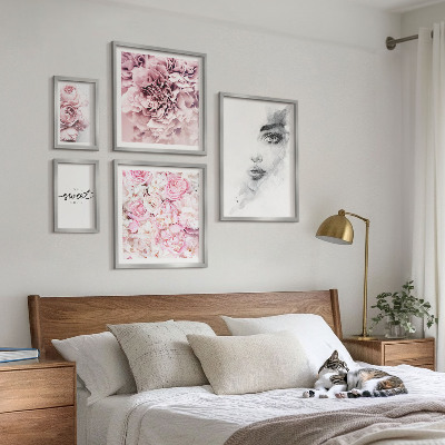 Galeria obrazów na ścianę Kwiatowy portret o domu
