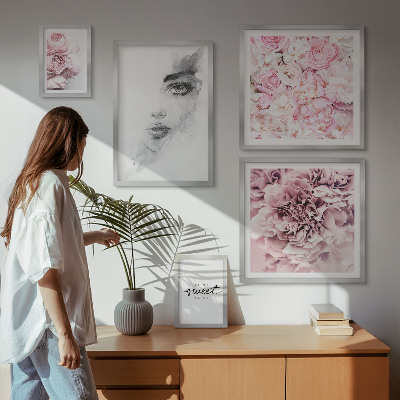 Galeria obrazów na ścianę Kwiatowy portret o domu