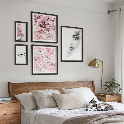 Galeria obrazów na ścianę Kwiatowy portret o domu