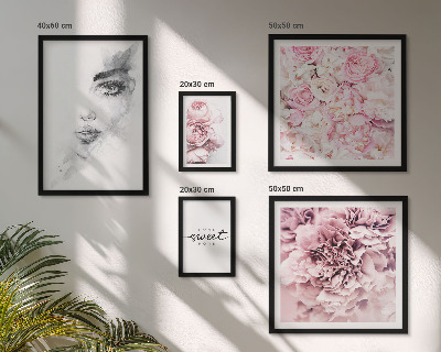 Galeria obrazów na ścianę Kwiatowy portret o domu