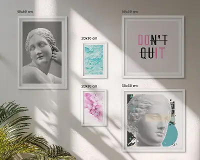 Zestaw obrazów w ramie do galerii ściennej stylowe dekoracje w stylu klasycznym i nowoczesnym