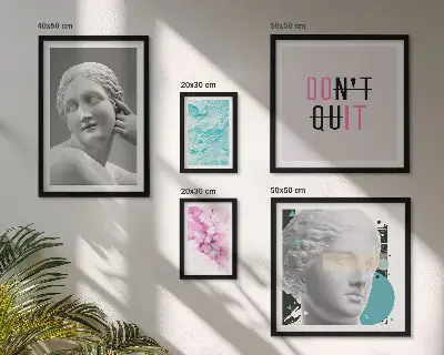 Zestaw obrazów w ramie do galerii ściennej stylowe dekoracje w stylu klasycznym i nowoczesnym
