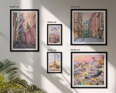 Galeria obrazów na ścianę Urokliwe miasta w Europie