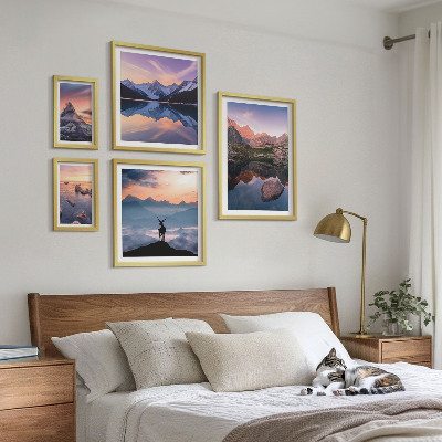 Galeria obrazów na ścianę Górskie zachody słońca odbicia