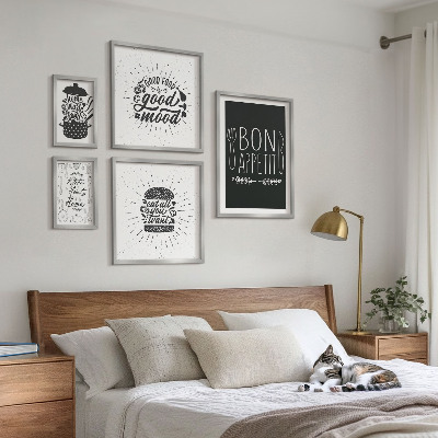 Zestaw 5 obrazów w ramie Kuchenne inspiracje gotowanie