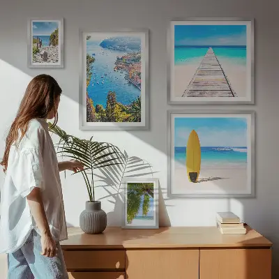 Galeria obrazów na ścianę z motywem krajobrazów nadmorskich plaż