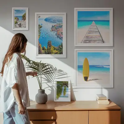 Galeria obrazów na ścianę z motywem krajobrazów nadmorskich plaż