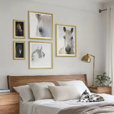 Zestaw obrazów dekoracja ścienna portrety koni w stylach artystycznych
