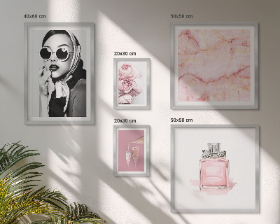 Galeria obrazów na ścianę Stylowe akcenty w różu