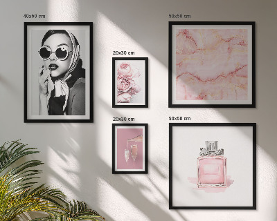 Galeria obrazów na ścianę Stylowe akcenty w różu