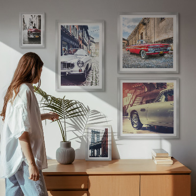 Zestaw obrazów w ramie do galerii ściennej Stylowe klasyki w mieście