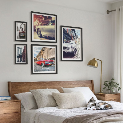 Zestaw obrazów w ramie do galerii ściennej Stylowe klasyki w mieście