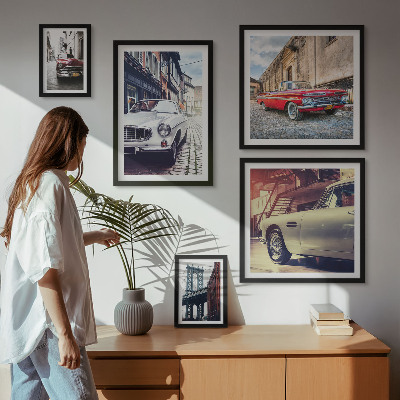 Zestaw obrazów w ramie do galerii ściennej Stylowe klasyki w mieście