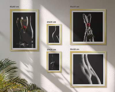 Galeria obrazów na ścianę Eleganckie nowoczesne akcenty Czerń i czerwień