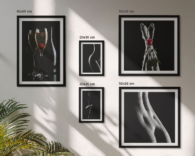 Galeria obrazów na ścianę Eleganckie nowoczesne akcenty Czerń i czerwień