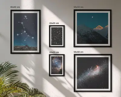 Galeria obrazów na ścianę kosmiczne pejzaże z widokiem na nocne gwiazdy