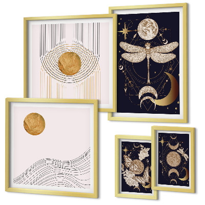 Galeria obrazów na ścianę Stylowe kosmiczne motywy owadów