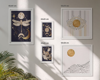 Galeria obrazów na ścianę Stylowe kosmiczne motywy owadów
