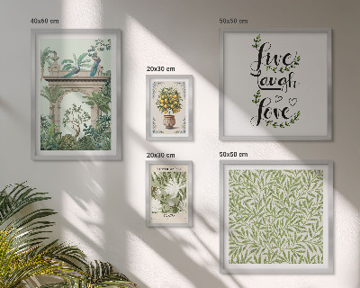 Galeria obrazów na ścianę Roślinne motywy boho akcenty