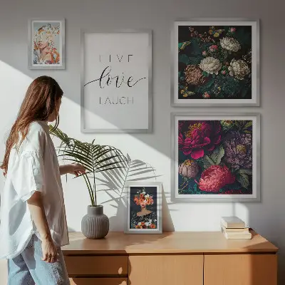 Kwiatowe hasła motywacyjne galeria obrazów na ścianę