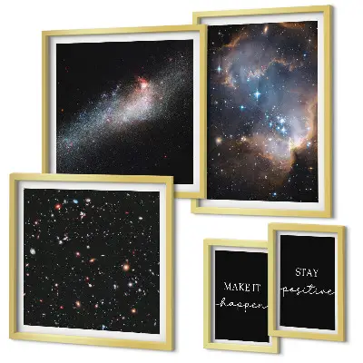 Galeria obrazów na ścianę z motywacją kosmiczne inspiracje