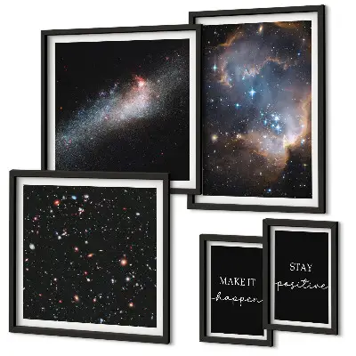 Galeria obrazów na ścianę z motywacją kosmiczne inspiracje