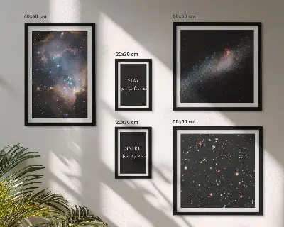 Galeria obrazów na ścianę z motywacją kosmiczne inspiracje