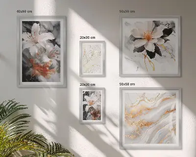 Obraz na ścianę kwiatowe marmurowe tło elegancka dekoracja w stylu marmurowym z motywem kwiatowym