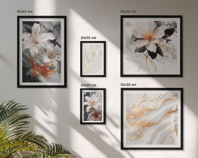 Galeria obrazów na ścianę Kwiatowe marmurowe tło elegancja
